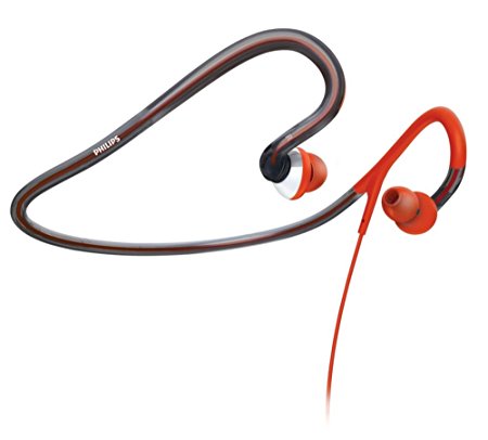 Philips SHQ4000/10 Washable Sports Neckband Headphones with Anti-Bacterial Agent