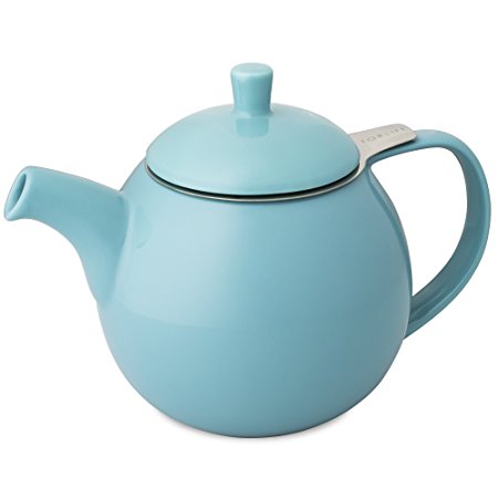 FORLIFE Curve 24-Ounce Teapot with Infuser, Turquoise