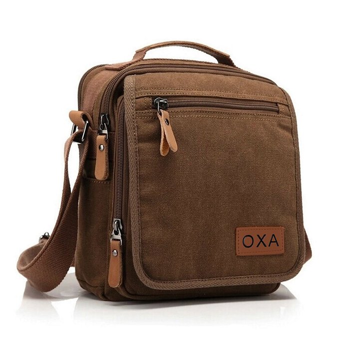 OXA Canvas Messenger Bag Shoulder Bag Crossbody Bag Satchel Bag Travel Bag Hiking Bag School Bag ipad Bag Fanny Bag Daypack