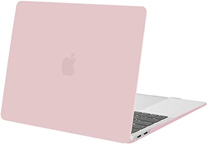 MOSISO Compatible with MacBook Air 13 inch Case 2020 2019 2018 Release A2337 M1 A2179 A1932 Retina Display with Touch ID, Protective Plastic Hard Shell Case Cover, Rose Quartz