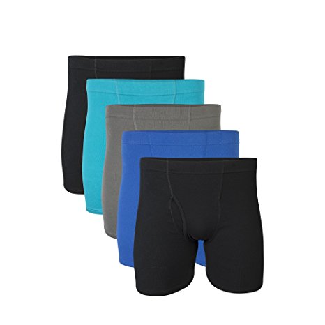 Gildan Men's Boxer Briefs With Covered Waistband Multi-Pack