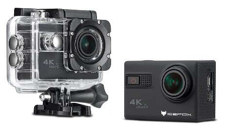 icefox ® Action camera 4k, Waterproof 30M Underwater WIFI Remote Control Camera with Sony Lens,Loop Recording 1080P Full HD,170° Wide-angle,HDMI Micro USB TV Output ,RSC Anti-Shake, 2.0" HD LCD Display