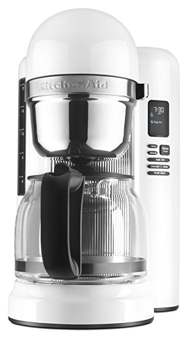 KitchenAid KCM1204WH 12-Cup Coffee Maker with One Touch Brewing - White