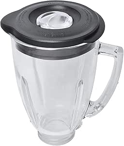 Ersatz Kompatibel mit Oster und Osterizer Standmixer, Runder Glaskrug 6 Tassen 1,5L mit Deckel Kompatibel mit Oster Blender von Poweka