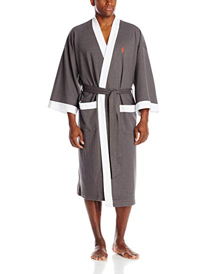 Jockey Men's Waffle Weave Kimono Robe