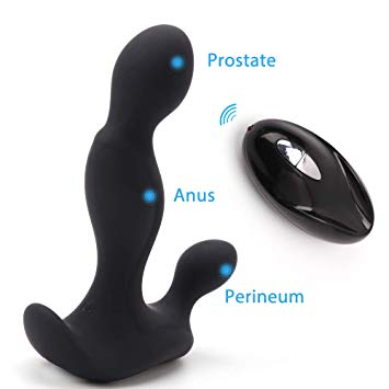 P-Spot Massager with Wireless Remote Control, Anal Vibrator, Sex Things for Men, Prostate Stimulator, Personal Wand Massager, Electric Gay Vibrant Toy, 7 Vibration Modes, USB Rechargeable, Waterproof