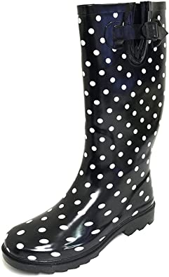 G4U-RB womens Rain Boots; Mid Calf; Wellies; Snow