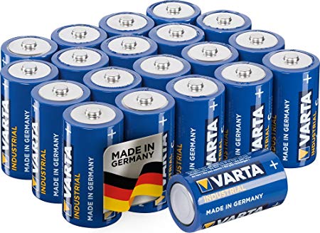 Varta Industrial Battery C Baby Alkaline Batteries LR14 - pack of 20, Made in Germany