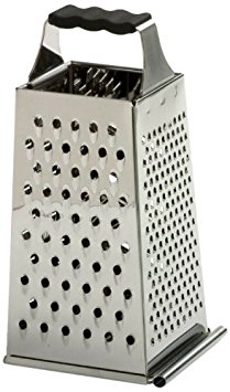 Norpro 343 Grip-EZ Stainless Steel Grater with Catcher, Silver