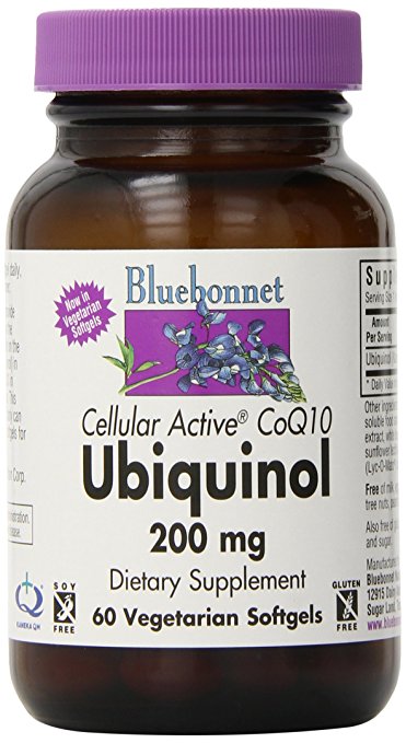 BlueBonnet Ccellular Active CoQ10 Ubiquinol Vegetarian Softgels, 200 mg, 60 Count