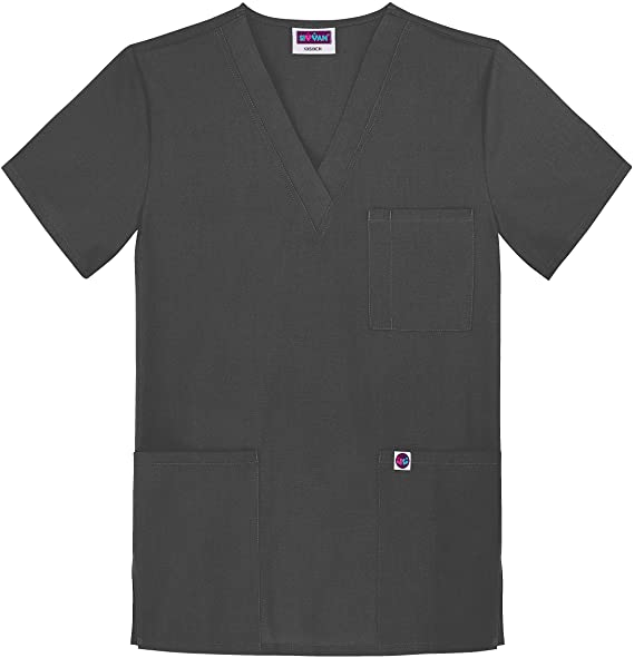 Sivvan Unisex V-Neck 3 Pocket Scrub Top (Available in 15 Colors)