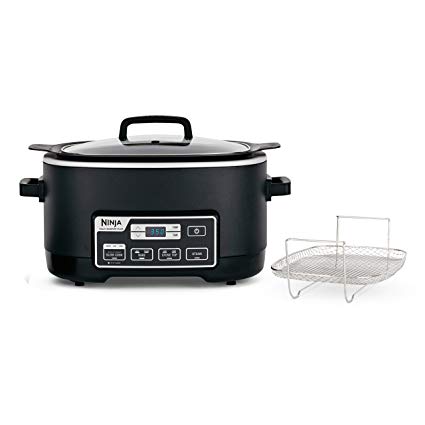 Ninja MC760 Plus 4-in-1 Multi, Stove Top, Steam, and Bake Slow Cooker System W/Triple Fusion Heat for Excellent and Healthier Cooking Performance, 6 Quart Black