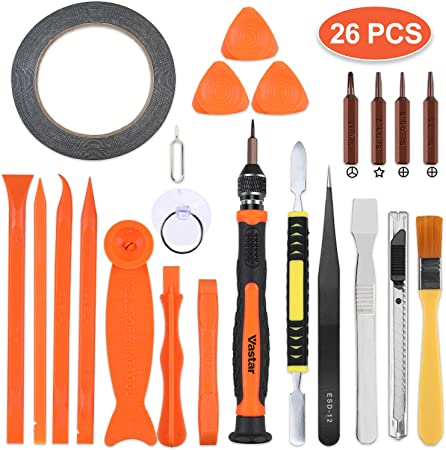 Vastar Electronics Magnetic Driver Kit - Professional Opening Pry Tool Repair Set Compatible for Cellphone iPhone Laptops Tablets with Nylon Bag (26 in 1)