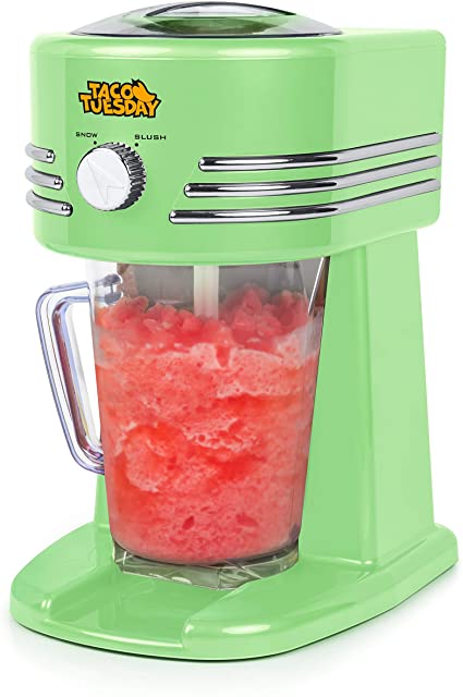 Nostalgia Taco Tuesday Frozen Beverage Station, 40-Oz. Capacity, Perfect For Slushies, Snow Cones, Margaritas, Daiquiris, Lime Green