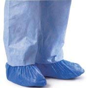 Blue CPE (.55 MM) Shoe & Boot Cover Booties, Water Proof CPE Material, Indoor & outdoor shoe or boot protection, Non Slip disposable, (3X (Pack of 100))