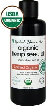 Herbal Choice Mari Organic Hemp Seed Oil 100ml/ 3.4oz Bottle