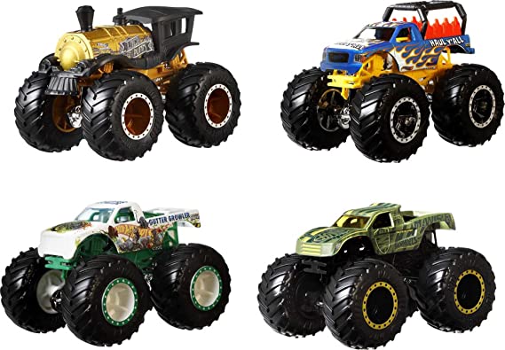 Hot Wheels Monster Truckss 1:64 4-Pack Ast Vehicles