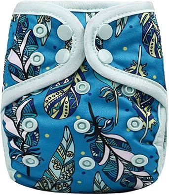 OsoCozy Newborn Cloth Diaper Covers - Adjustable Snap Fit & Double Leg Gussets for Baby Boys & Girls from 6-12 Pounds.