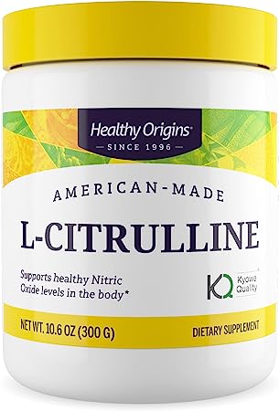 Healthy Origins - L-Citrulline (American-Made, Non-GMO, Gluten Free, Athletic Support), 10.6 Ounce