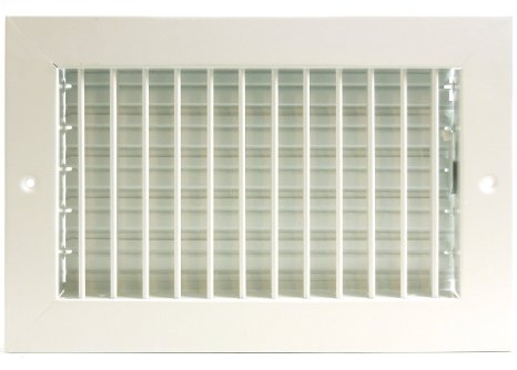 12" x 8" ADJUSTABLE DIFFUSER - Vent Duct Cover - Grille Register - Sidewall or Cieling - High Airflow
