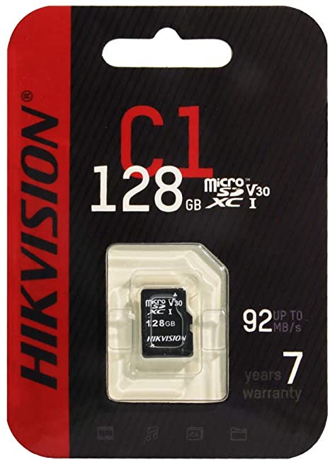 Hikvision Flash SD Card 128GB Micro TF microSDHC/microSDXC Class 10 UHS-I Up to 92MB/s (HS-TF-E1)