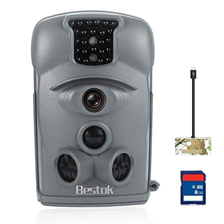 Bestok Trail Camera 12MP 120° HD Game Camera with Night Vision 65ft Waterproof IP54 Wildlife Protected Hunting Camera