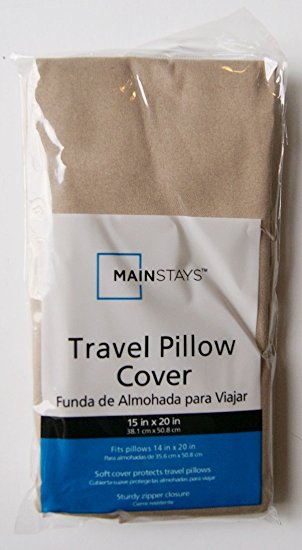 Travel Pillow Cover Brownstone - 15" x 20"