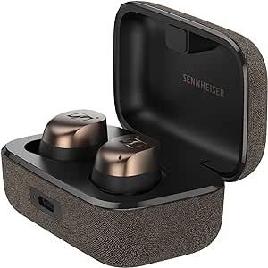 Sennheiser MOMENTUM True Wireless 4 (Nouveau 2024) - Écouteurs intelligents avec Bluetooth 5.4, son très clair, design confortable, autonomie de 30 h de la batterie et ANC adaptatif - Noir cuivre