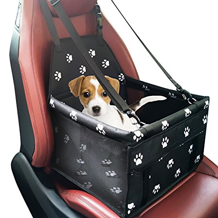 Pet Car Booster Seat Carrier,Portable Foldable Pet Car Seat Cover Carrier with Seat Belt for Dog Cat Puppy Kitty up to 25lbs