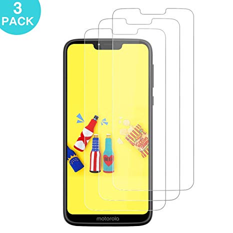 TAOZZY 3 Pack Moto G7 Power Screen Protector, Moto G7 Power Tempered Glass Protector [9H Hardness][Crystal Clear ][Scratch Resist] for Moto G7 Power