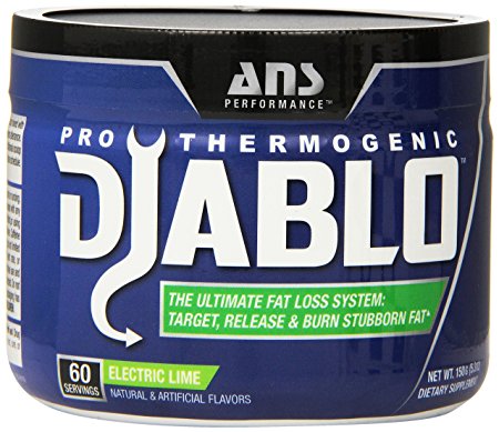 ANS Performance Pro Thermogenic Diablo, Fat Burner for Weight Loss and Targeting Stubborn Fat, Electric Lime, 60 Servings