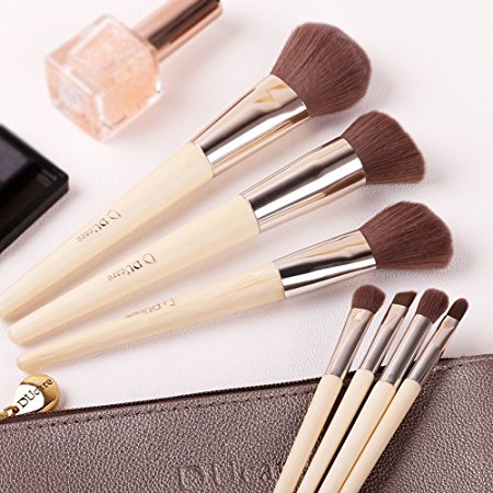 DUcare 7-Piece Eco Bamboo Starter Brush Set with Pouch Bag