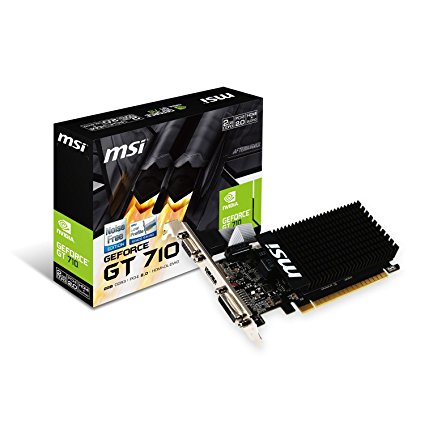 MSI GeForce GT 710 Passive Silent 2 GB Graphics Card - Black