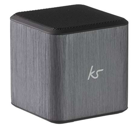 KitSound Cube Universal Portable Wired Speaker with 3.5 mm Jack, Compatible with Smartphones - Silver