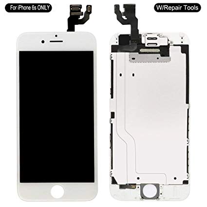 Screen Replacement Compatible iPhone 6s 4.7'' (White), LCD Display & Touch Screen Digitizer Replacement   Front Camera, Earpiece Pre-Assembled  Screen Protector Free Repair Tools