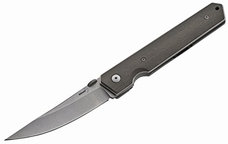 Boker Plus 01BO291 Kwaiken Flipper Folding Knife with 3-1/2 Straight Edge Blade, Black