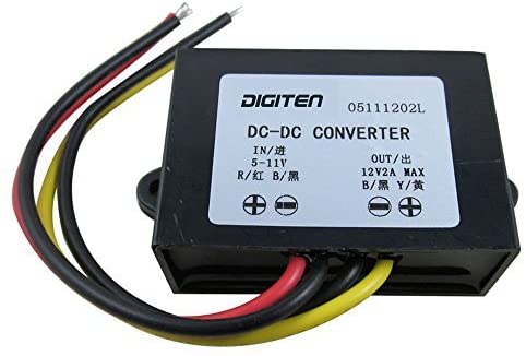 DIGITEN DC 6V 5-11V to 12V 2A Step up Converter Regulator Waterproof Boost Power Module