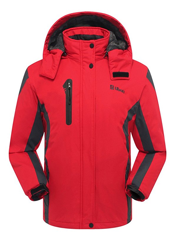 Ubon Women's Winter Outdoor Waterproof Raincoat Windproof Fleece Ski Jacket