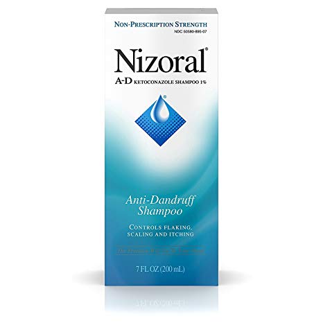 Nizoral A-D Anti-Dandruff Shampoo with Ketoconazole 1%, Dry Itchy Scalp Shampoo for Dandruff Control & Relief, 7 fl. oz