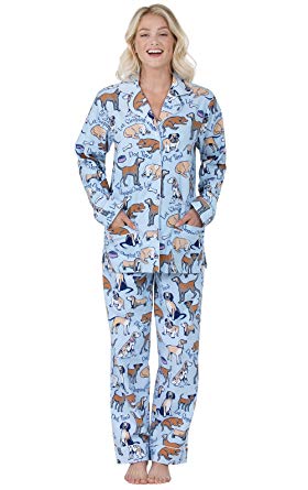 PajamaGram Flannel Pajamas Women Soft - Women's Flannel Pajamas, Pet Lover