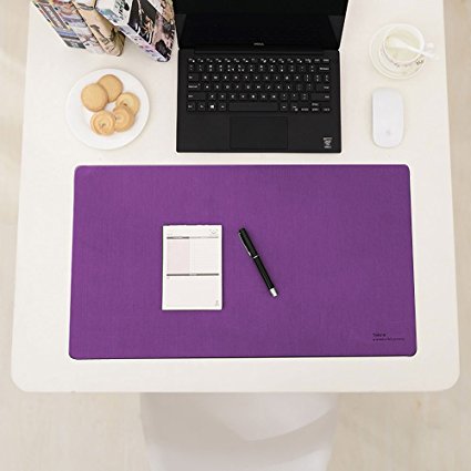 Desk Mats, Ashipher Desk Pads & Protector Mouse Pads Polyester Fiber Mat for Desktops and Laptops, 24''x14'' (Purple)