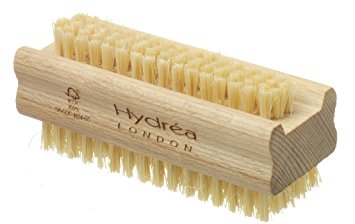 Hydrea London Extra Tough Wooden Nail Brush With Firm Cactus Bristles Dual Sided