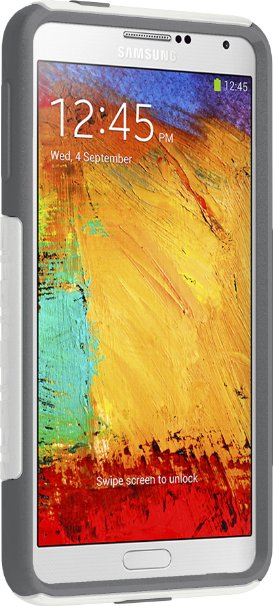 OtterBox Commuter Series Case for Samsung Galaxy Note 3 - Retail Packaging - White/Gunmetal