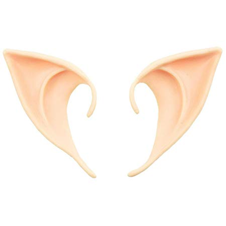 Secaden Cosplay Fairy Pixie Elf Ears Soft Pointed Ears Tips Anime Party Dress Up Costume Accessories (Medium-Style)