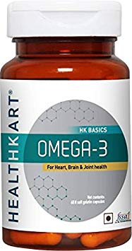 HealthKart Omega 3 Fish Oil Supplement 1000mg - 60 Softgels