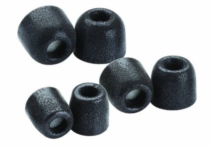 Comply Foam Earphone Tips - Isolation Plus Tx-500 (Black, 3 Pairs, S/M/L)