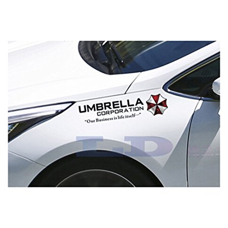 40cm*10cm Set 2 Resident Evil Stickers Umbrella Corporation Car Rear Window Decal
