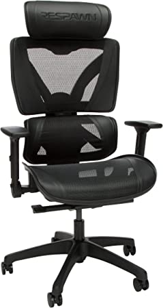 RESPAWN Specter Gaming Chair Ergonomic Office Chair for The Home Office Gamer - Cooling Mesh Computer Desk Chair with Active Lumbar Support, Flip Back Arms, Seat Slide & Tilt Recline - Black