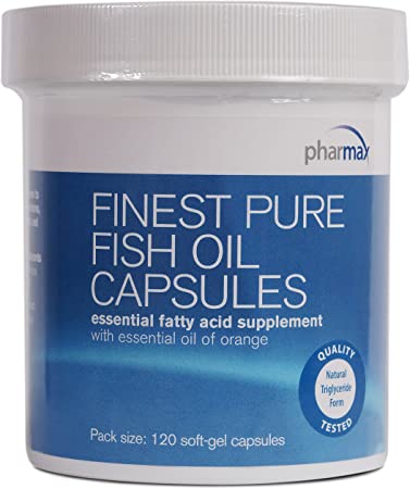 Pharmax - Finest Pure Fish Oil Capsules - Supports Cognitive Health and Brain Function - 120 Capsules