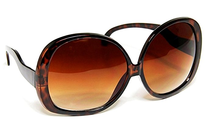 Oversized Brown Gradient Huge Sunglasses Vintage Style Women Glasses